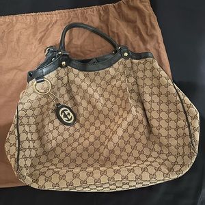 Monogram Gucci Large Sukey Tote